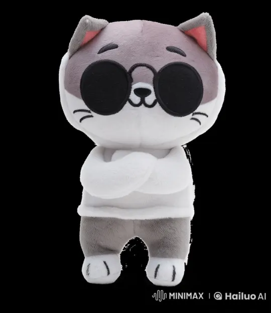 Plush Cat Dances Funky in Live2D Animation – AI Generated Video | Hailuo AI