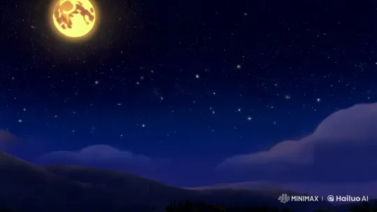 Nocturnal Wonderland: Bunny Enchanted by Moonlight – AI Generated Video | Hailuo AI