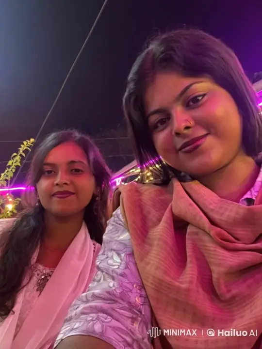 Affectionate Couple Shares Kiss and Hug Under Neon Lights – AI Generated Video | Hailuo AI