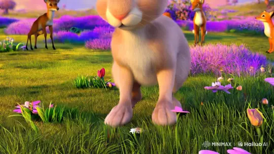 Disney-Inspired Bunny Dance in Lush Meadow – AI Generated Video | Hailuo AI