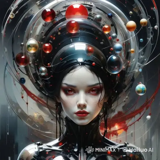Cyborg with Dynamic Spheres in Futuristic Scene – AI Generated Video | Hailuo AI