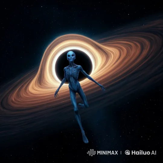 Alien Surfs Space on Spaceship, Navigating Cosmic Acrobatics – AI Generated Video | Hailuo AI