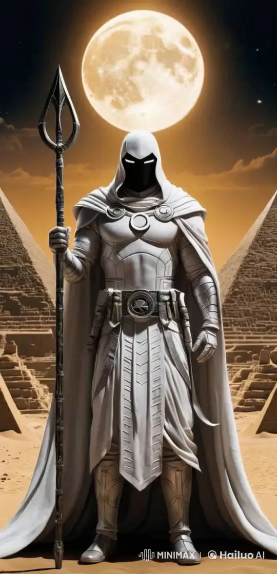Mystical Warrior at Moonlit Pyramids – AI Generated Video | Hailuo AI