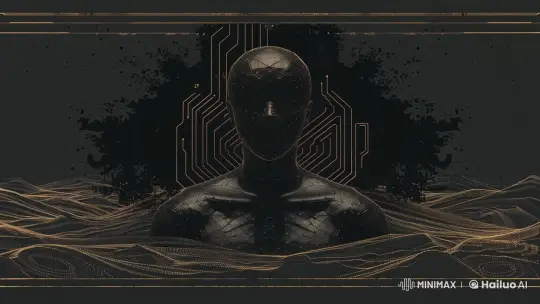 Futuristic Digital Figure in Animated Geometric Landscape – AI Generated Video | Hailuo AI