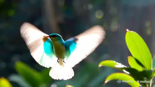Paradise Flycatcher's Dance in Southeast Asian Forest – AI Generated Video | Hailuo AI