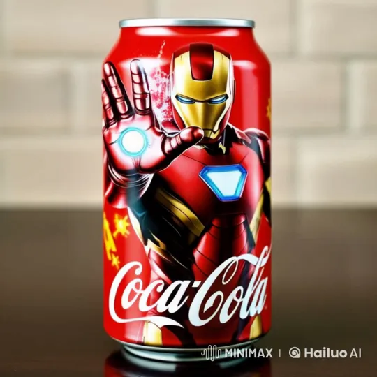 Iron Man Shoots Cola from Hand in Live2D Animation – AI Generated Video | Hailuo AI