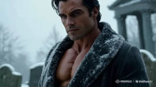 Modern Ebenezer Scrooge: Bruce Wayne in Snowy Graveyard – AI Generated Video | Hailuo AI