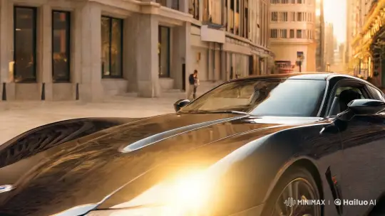 Luxury Sports Car with Tuxedoed Ostrich Surprise – AI Generated Video | Hailuo AI