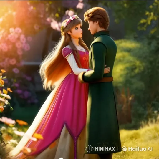 Princess Anna and Jack's Romantic Garden Encounter – AI Generated Video | Hailuo AI