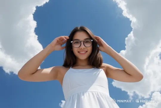Teen Girl in Sundress Talks Cheerfully Outdoors – AI Generated Video | Hailuo AI