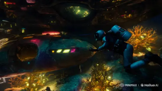 Expedition: Aesthetic Dive into Alien Ship's Depths – AI Generated Video | Hailuo AI
