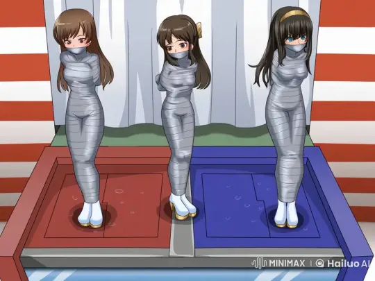 Animated Girls Amidst Live Explosions: A Visual and Emotional Blend – AI Generated Video | Hailuo AI