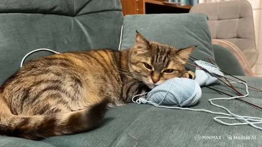 Tabby Cat Breakdances on Couch in Live2D Animation – AI Generated Video | Hailuo AI