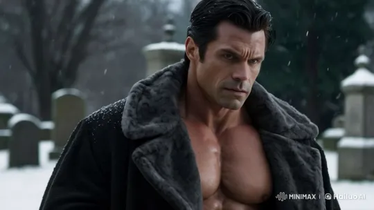 Modern Ebenezer Scrooge: Bruce Wayne in Snowy Graveyard – AI Generated Video | Hailuo AI
