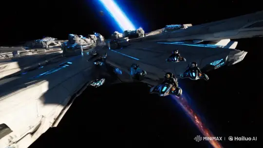 Space Thieves Steal Time Device Amidst Galactic Peril – AI Generated Video | Hailuo AI