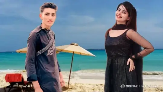 Romantic Couple Embracing on a Serene Beach – AI Generated Video | Hailuo AI
