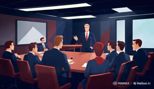 Formal Sales Presentation in Modern Conference Room – AI Generated Video | Hailuo AI
