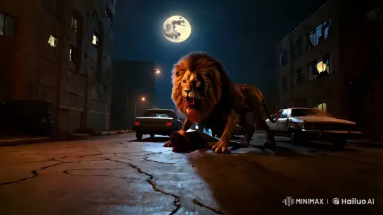 Nocturnal Horror: Urban Creature Attack – AI Generated Video | Hailuo AI