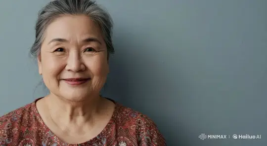 Person in Patterned Shirt on Plain Grey Background – AI Generated Video | Hailuo AI