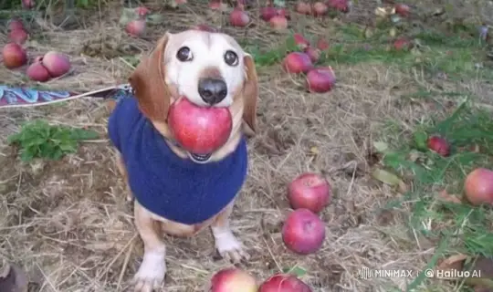 Agile Dog Navigates and Counters Attacks in Orchard – AI Generated Video | Hailuo AI