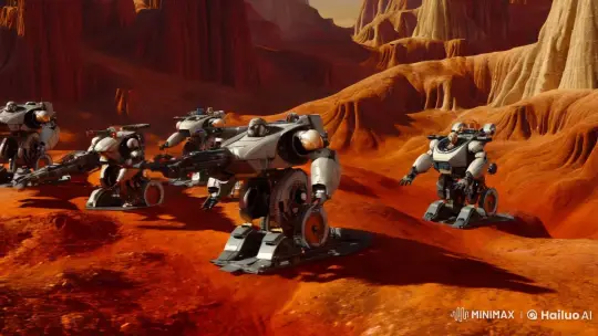 Robotic Terraformers in Martian Sistine Chapel – AI Generated Video | Hailuo AI