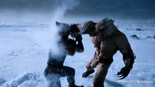 Wolverine vs. Sabretooth: Brutal Combat in Winter Wonderland – AI Generated Video | Hailuo AI