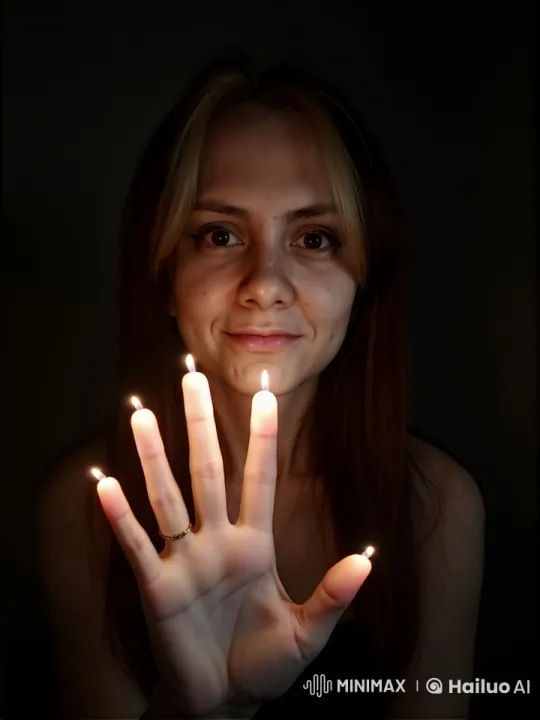 Magical Glowing Fingertips in Live2D Animation – AI Generated Video | Hailuo AI