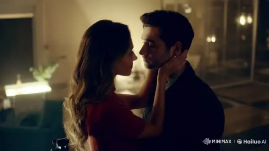 Intimate Couple in a Dimly Lit Romantic Scene – AI Generated Video | Hailuo AI
