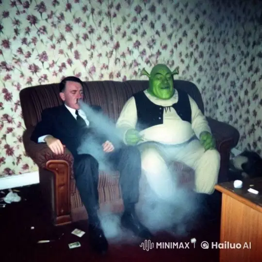 Mysterious 1941 Living Room with Suit and Ogre Costume – AI Generated Video | Hailuo AI