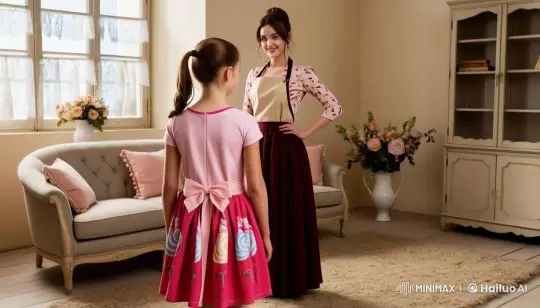 Vintage-Themed Living Room Embrace – AI Generated Video | Hailuo AI