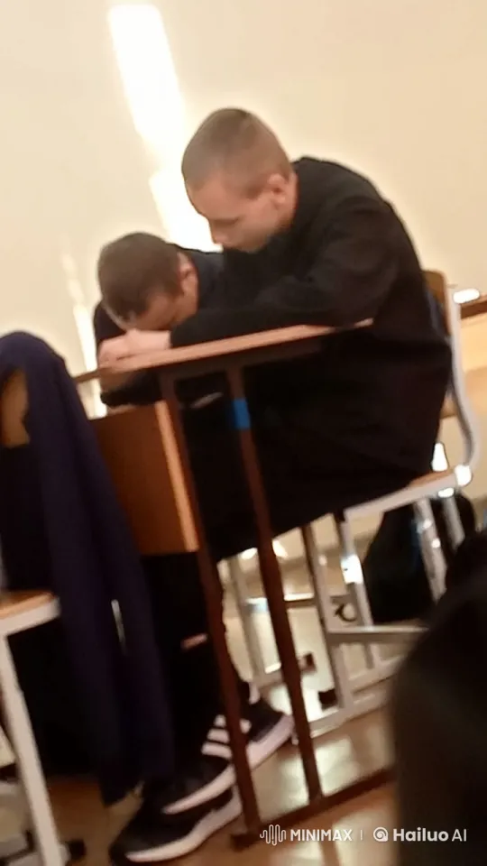 Student Crushes Bottle, Smokes in Classroom – AI Generated Video | Hailuo AI