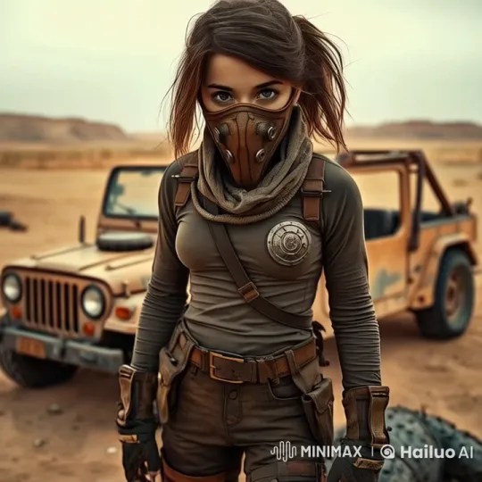 Rugged Individual in Tactical Gear in Desert Landscape – AI Generated Video | Hailuo AI