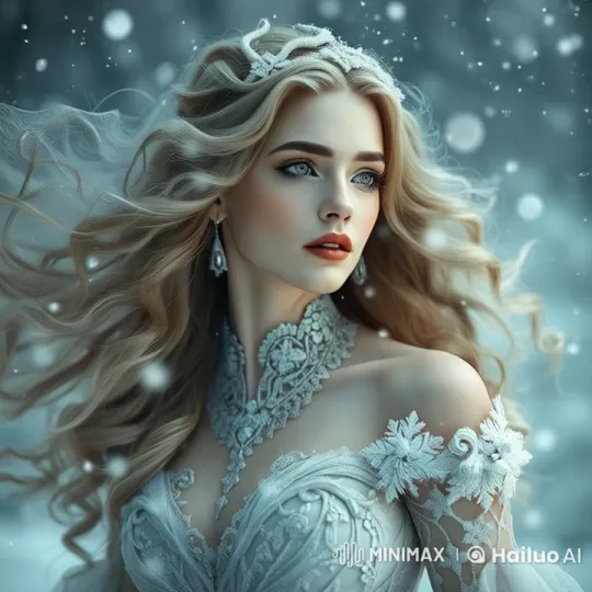 Wintry Enchantment: Graceful Figure in Snowy Live2D Scene – AI Generated Video | Hailuo AI