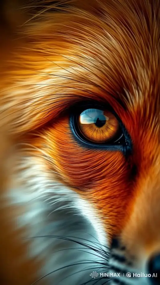 4K Live2D Close-Up of a Fox's Eye – AI Generated Video | Hailuo AI