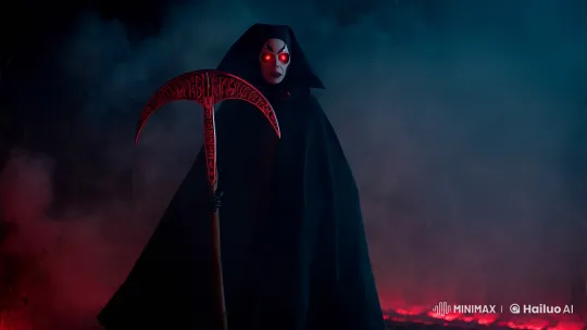 Death's Enigmatic Presence in a Gothic Setting – AI Generated Video | Hailuo AI