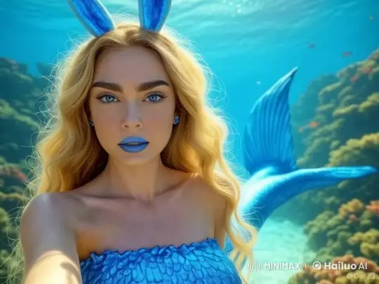 Enchanting Mermaid in Tranquil Underwater World – AI Generated Video | Hailuo AI
