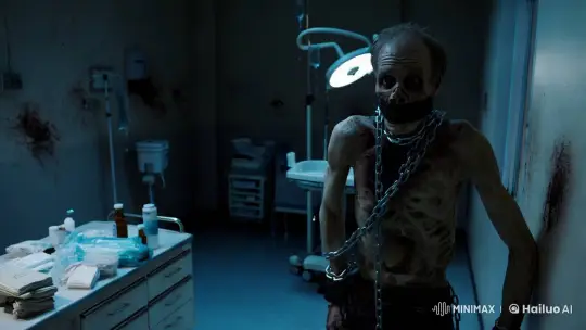 Tense Zombie Apocalypse Scene in Dim Clinic – AI Generated Video | Hailuo AI