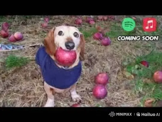 Dog in Orchard Chases Blue Grinch After Apple Explosion – AI Generated Video | Hailuo AI