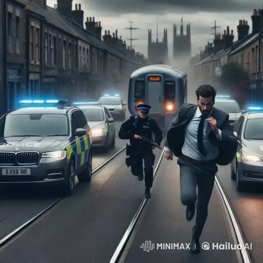 Man in Disheveled Suit Arrested on Dimly Lit Street – AI Generated Video | Hailuo AI