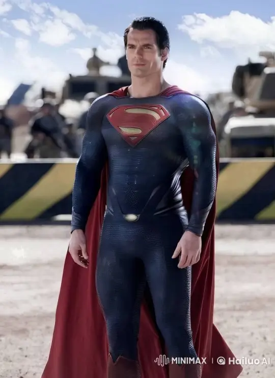Superman Poses Confidently in Slow-Motion Scene – AI Generated Video | Hailuo AI