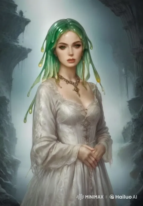 Mystical Maiden Bows Amidst Enchanted Ruins – AI Generated Video | Hailuo AI