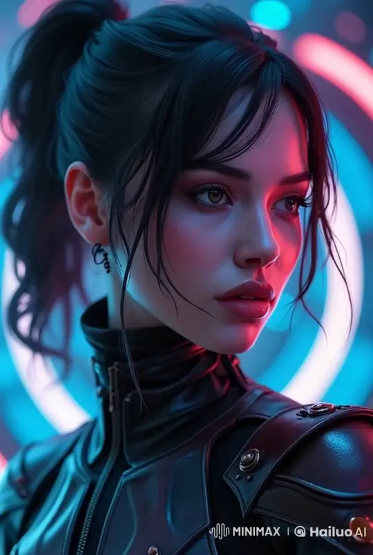 Futuristic Character in Live2D with Dynamic Facial Animation – AI Generated Video | Hailuo AI