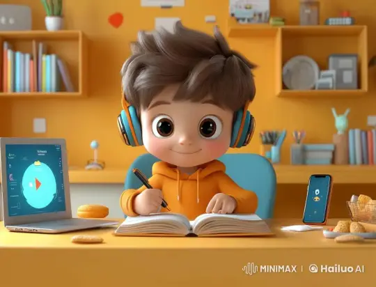 Dedicated Study Session with Focused Writer – AI Generated Video | Hailuo AI