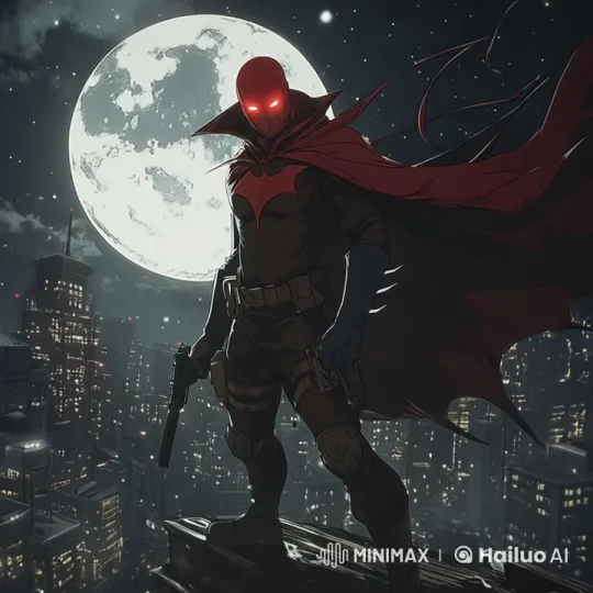 Mysterious Figure Monitors Cityscape Under Full Moon – AI Generated Video | Hailuo AI
