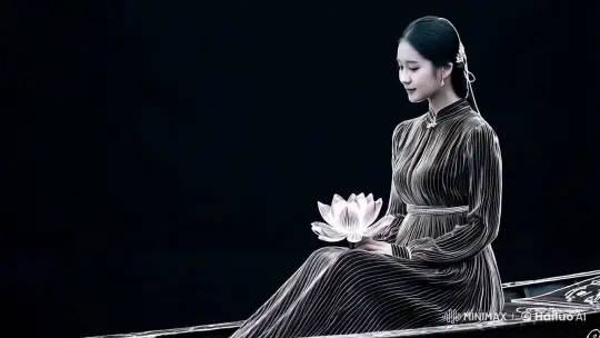 Vietnamese Woman on Boat: Tranquil Minimalist Aesthetic – AI Generated Video | Hailuo AI