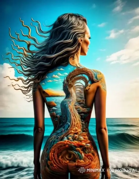 Serene Live2D Art Showcasing Animated Woman and Nature – AI Generated Video | Hailuo AI