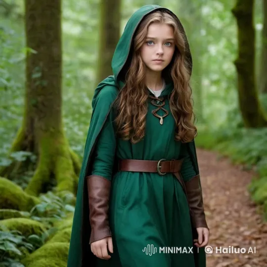 Lia's Cautious Walk Through the Mysterious Forest – AI Generated Video | Hailuo AI