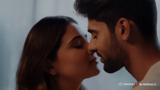 Couple's Intimate Moment in Soft-Lit Serenity – AI Generated Video | Hailuo AI