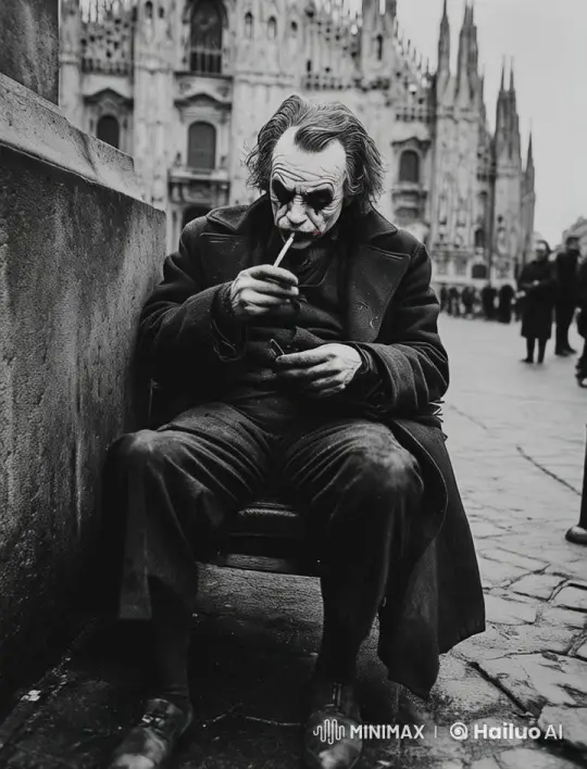 Joker Smoking in Milano: Noir Live2D Short – AI Generated Video | Hailuo AI
