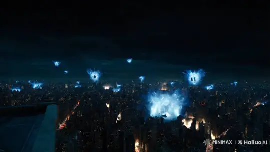 Nightbound Hero Leaps into Urban Chaos – AI Generated Video | Hailuo AI